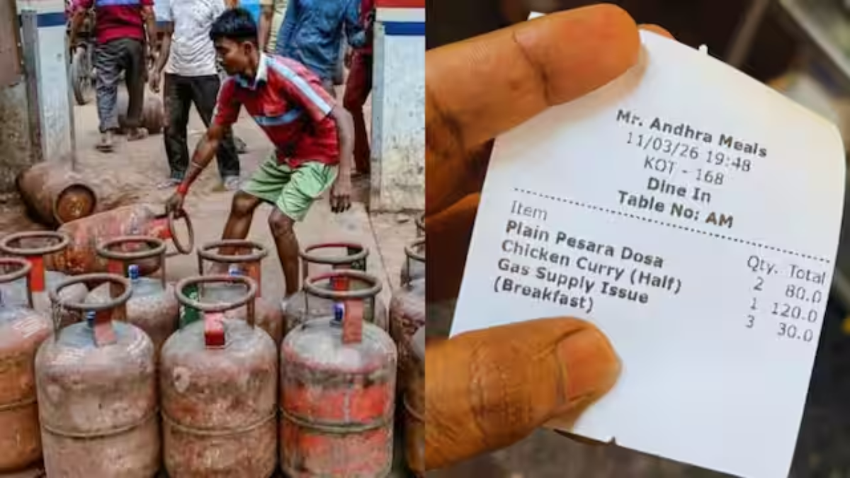 LPG charges in restaurant bill India