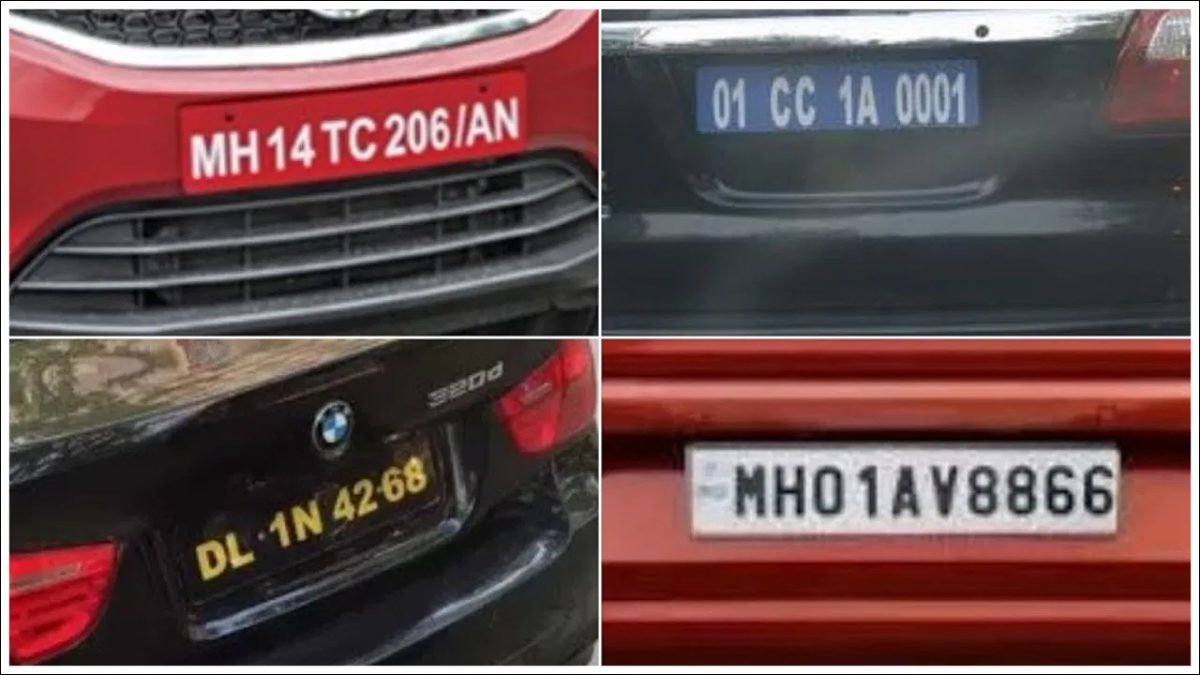 Red Number Plate India