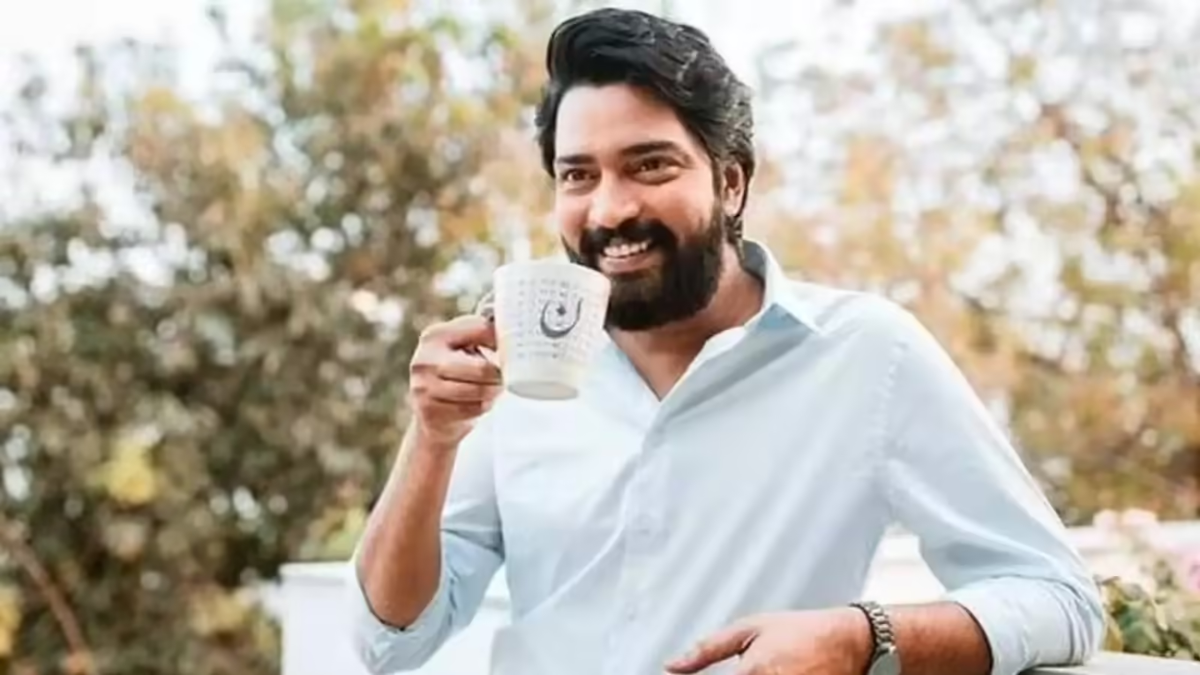 Actor Allari Naresh at the movie launch event of his upcoming devotional film Kanaka Durga.