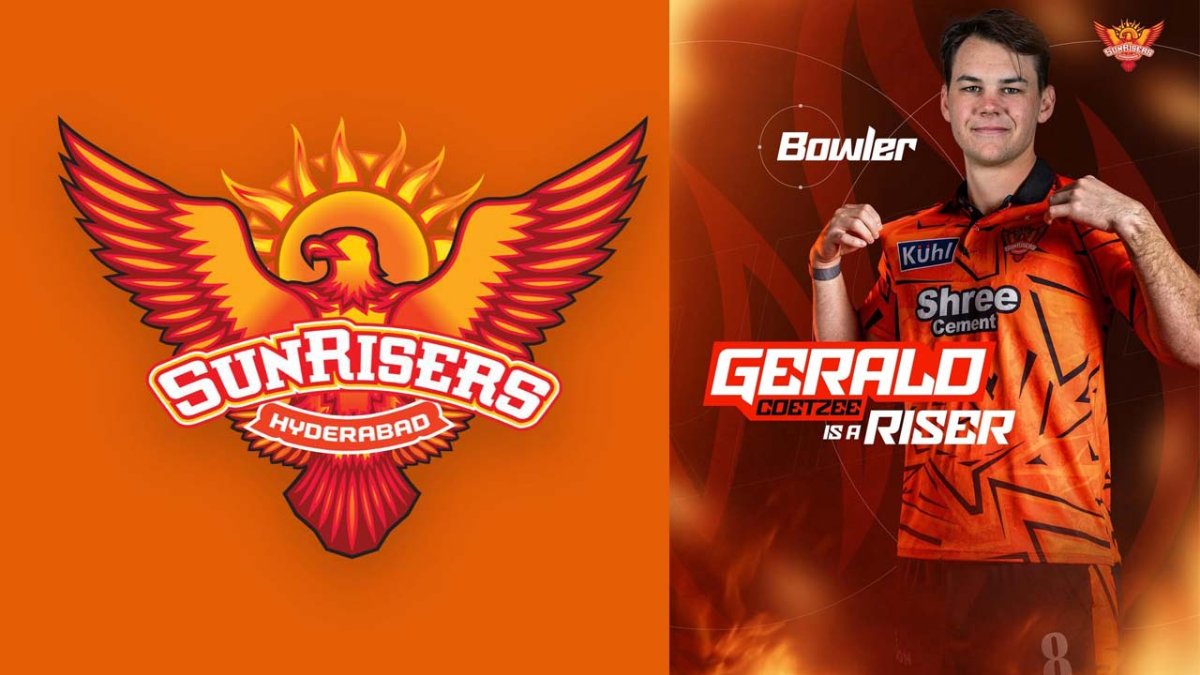 సన్‌రైజర్స్ హైదరాబాద్ జెర్సీలో గెరాల్డ్ కోయెట్జీ