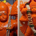 Lord Hanuman idol covered in orange sindoor representing his ultimate devotion to Lord Rama-Hanuman Sindoor Story