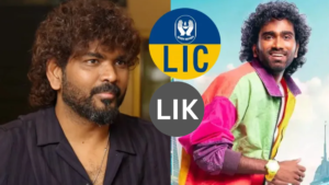 Director Vignesh Shivan and Actor Pradeep Ranganathan at Love Insurance Company movie promotional event.