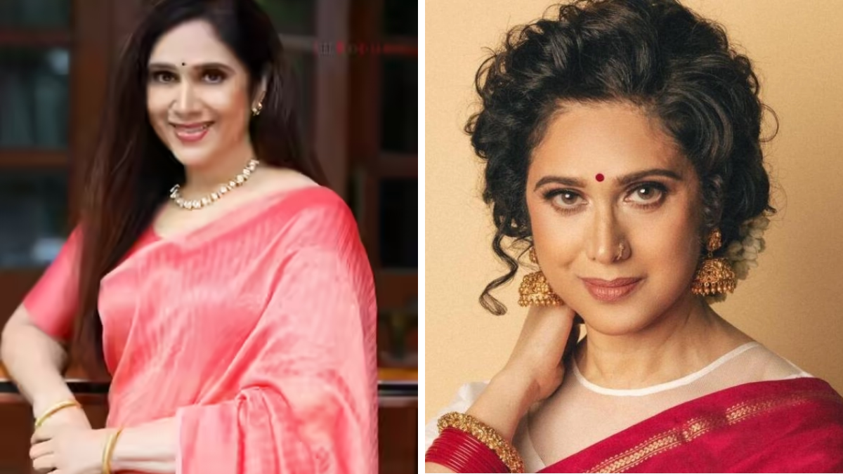 ctress Meenakshi Seshadri performing the iconic Aura Ammaku Chella dance steps with her students.