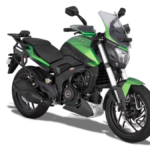 New Bajaj Dominar 400 in Aurora Green color featuring the updated 349cc engine.