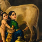 Raja Ravi Varma Yashoda Krishna Painting