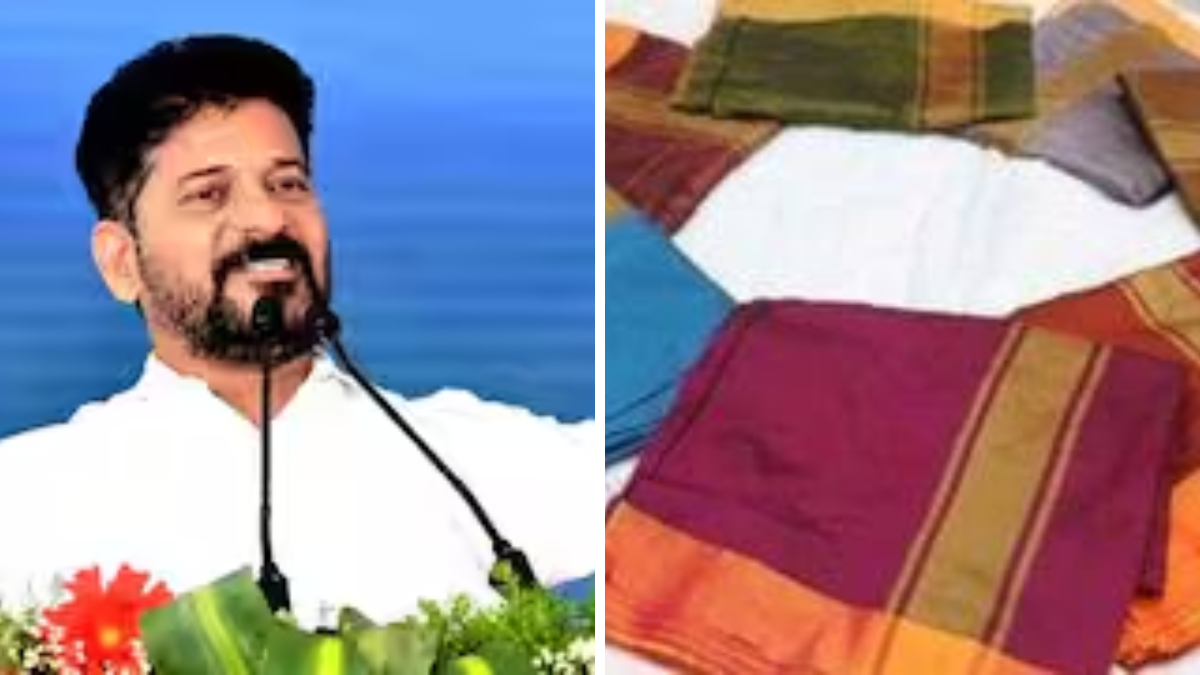 CM Revanth Reddy addressing a public gathering in Adilabad about women welfare and saree distribution