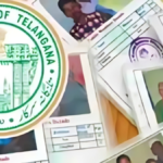 Government officials collecting details from citizens regarding ration card eligibility and ITR filing in Telangana(Telangana Ration Card Cancellation ITR)