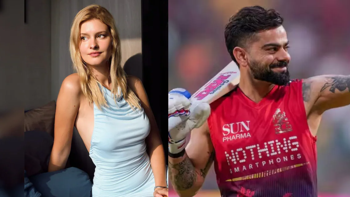 భారత క్రికెటర్ విరాట్ కోహ్లీ మరియు జర్మన్ ఇన్‌ఫ్లూయెన్సర్ లిజ్‌లాజ్ ఫోటోల కొలాజ్.