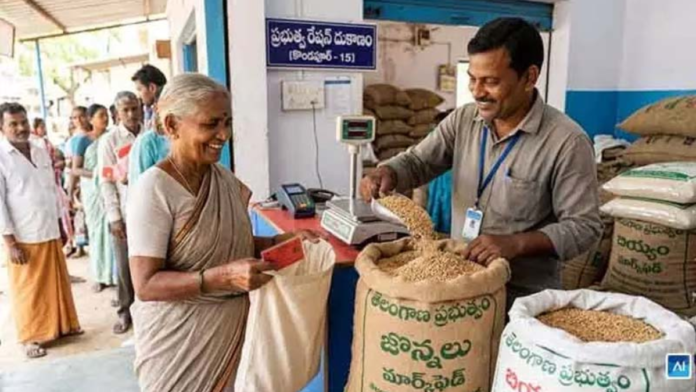 తెలంగాణ రేషన్ దుకాణాల ద్వారా పంపిణీ చేయనున్న పోషకవిలువలు గల జొన్నల చిత్రం.
