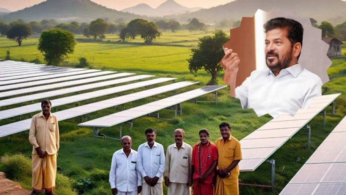 తెలంగాణలో సోలార్ పవర్ ప్లాంట్ ప్యానెల్స్ మరియు విద్యుత్ సబ్‌స్టేషన్ నిర్మాణం.